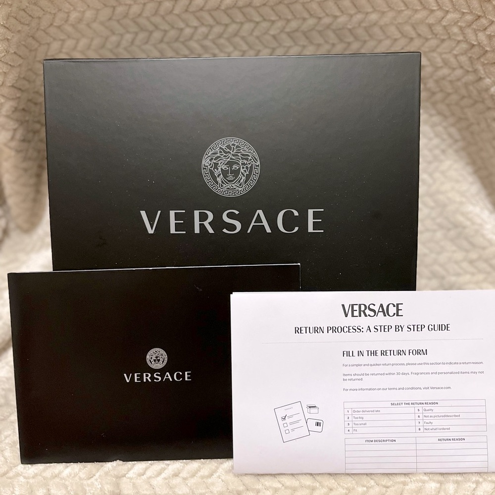 Versace gold pool slides never worn NWT slides size 41